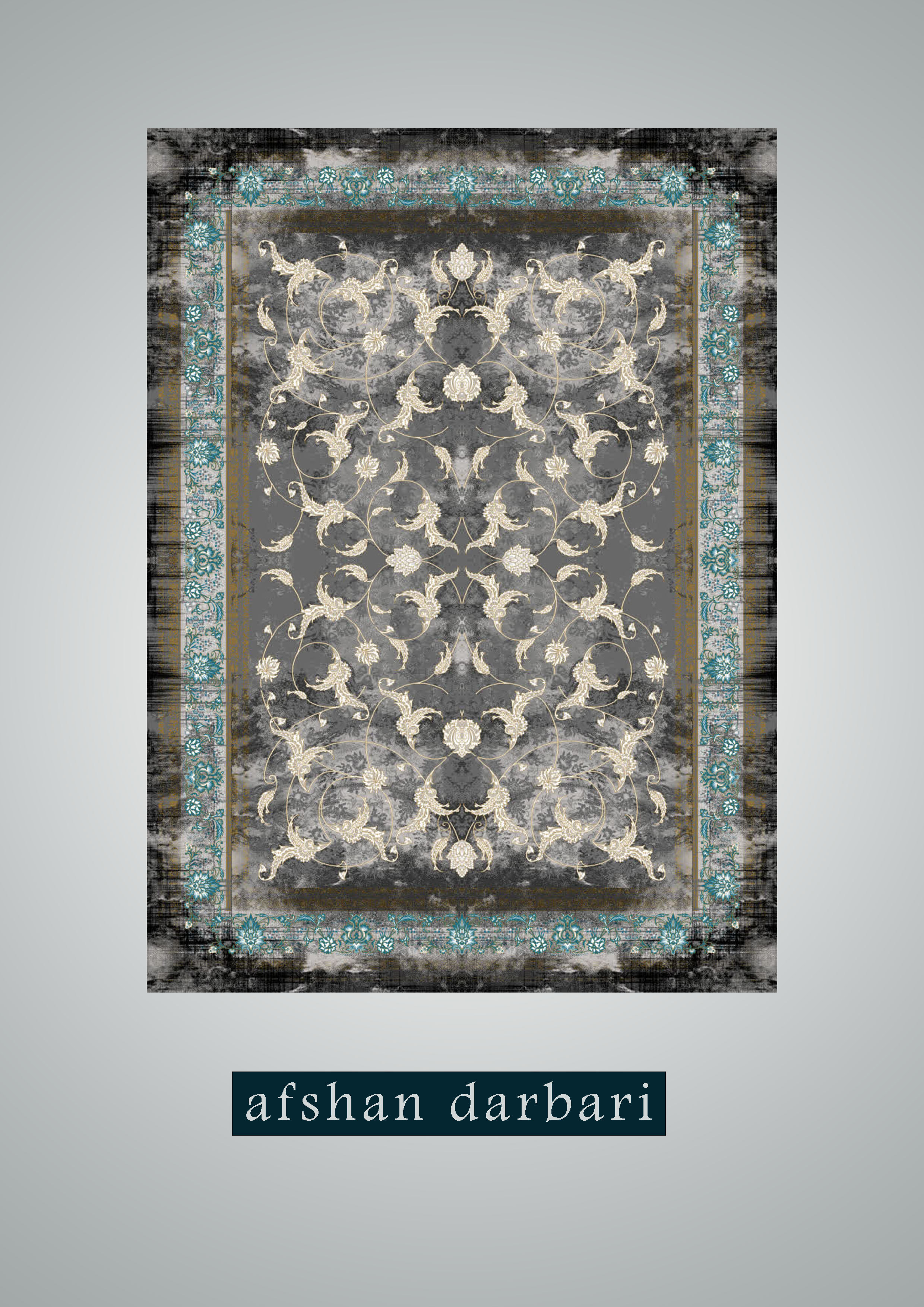 فرش 700 شانه طرح افشان درباری 